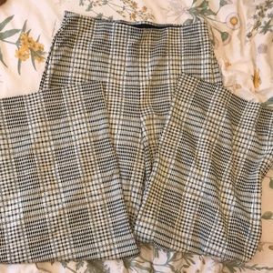 Plaid Wide-Legged Pants
